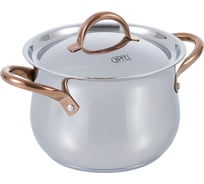 Кастрюля GIPFEL ABSOLUTE 20x15 см/4.7 л, со стальной крышкой, с индукционным капсульным дном, нержавеющая сталь 18/10, 0.8 мм 2753