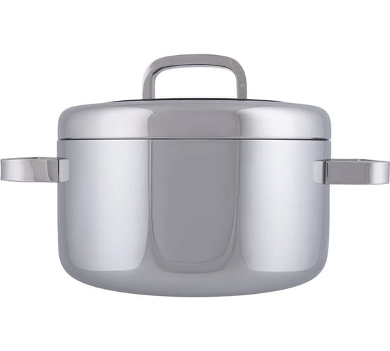Кастрюля GIPFEL AVENTUS 24x12 см/4.5 л, с 5-слойным корпусом, с индукционным дном, со стеклянно-стальной крышкой, нержавеющая сталь 18/10, 3 мм 1398