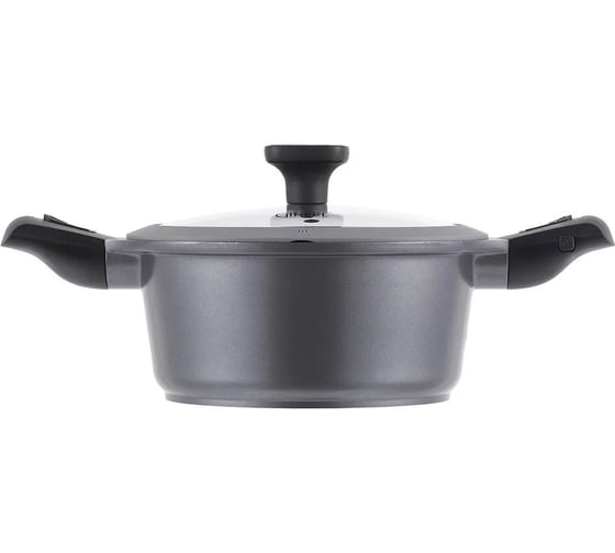 Кастрюля GIPFEL BATISTA 20x9.5 см/2.4 л, из литого алюминия с индукционным дном, cо съемными ручками, со стеклянной крышкой, 2.0/4.5 мм 2688