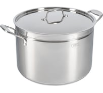 Кастрюля GIPFEL GRANDE 14 л/30x20 см, со стальной крышкой, с капсульным дном, нержавеющая сталь 18/10, 0.7 мм 51703