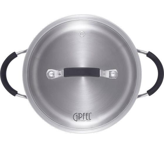 Кастрюля GIPFEL METROPOLE 18x8.5 см/2 л, со стеклянной крышкой, с индукционным капсульным дном, нержавеющая сталь 18/10, силикон, 0.6 мм 1733