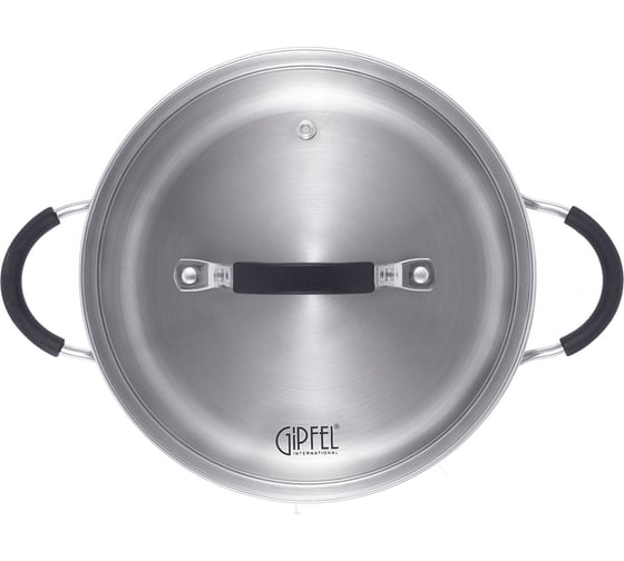 Кастрюля GIPFEL METROPOLE 20x9.5 см/2.5 л, со стеклянной крышкой, с индукционным капсульным дном, нержавеющая сталь 18/10, силикон, 0.6 мм 1734