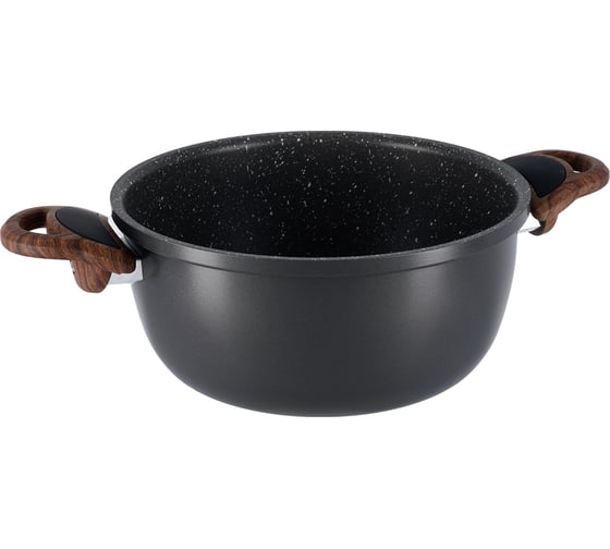 Кастрюля GIPFEL POLA 22x10.5 см/3.4 л, из прессованного алюминия, с индукционным дном, со стеклянной крышкой, с ручками, с покрытием Soft touch, 2.3 мм 2668