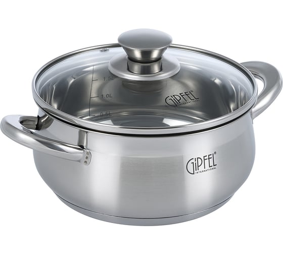 Кастрюля Gipfel из нержавеющей стали Serenade 18 см/2 л 1743