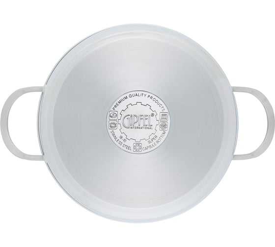 Кастрюля GIPFEL SOFIA 24x13 см/5 л, со стеклянной крышкой, с индукционным капсульным дном, нержавеющая сталь 18/10, 0.5 мм 2319