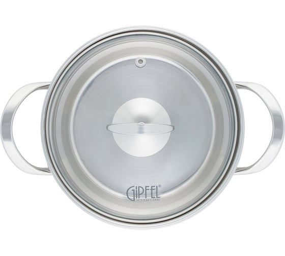 Кастрюля GIPFEL SOFIA 1.1 л, со стеклянной крышкой, с индукционным капсульным дном, нержавеющая сталь 18/10, 0.5 мм 2316