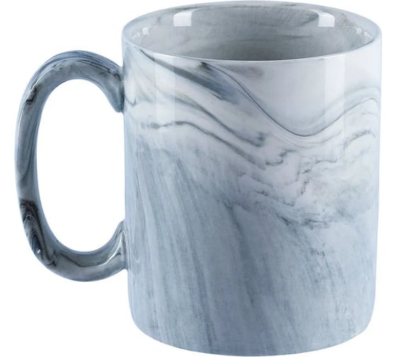 Кружка GIPFEL MARBLE 500 мл, 1 шт., серый, фарфор 51414
