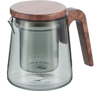 Чайник заварочный WERNER ORGANIC 500 мл. Материал: боросиликатное стекло, нержавеющая сталь, дерево. 51891
