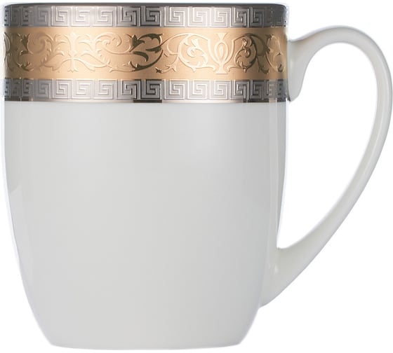 Набор кружек GIPFEL HERMES 350 мл, 2 шт., белый, костяной фарфор 41479