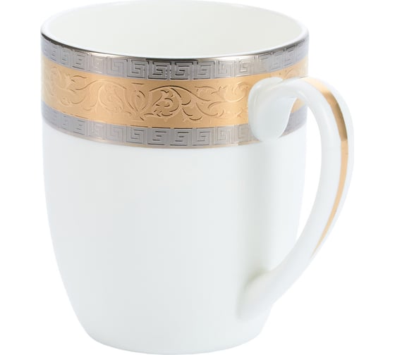 Набор кружек GIPFEL HERMES 350 мл, 2 шт., белый, костяной фарфор 41479