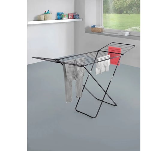 Сушилка для белья Metaltex напольная Vulcano Black 180/106x55x100 см 40.75.02-032