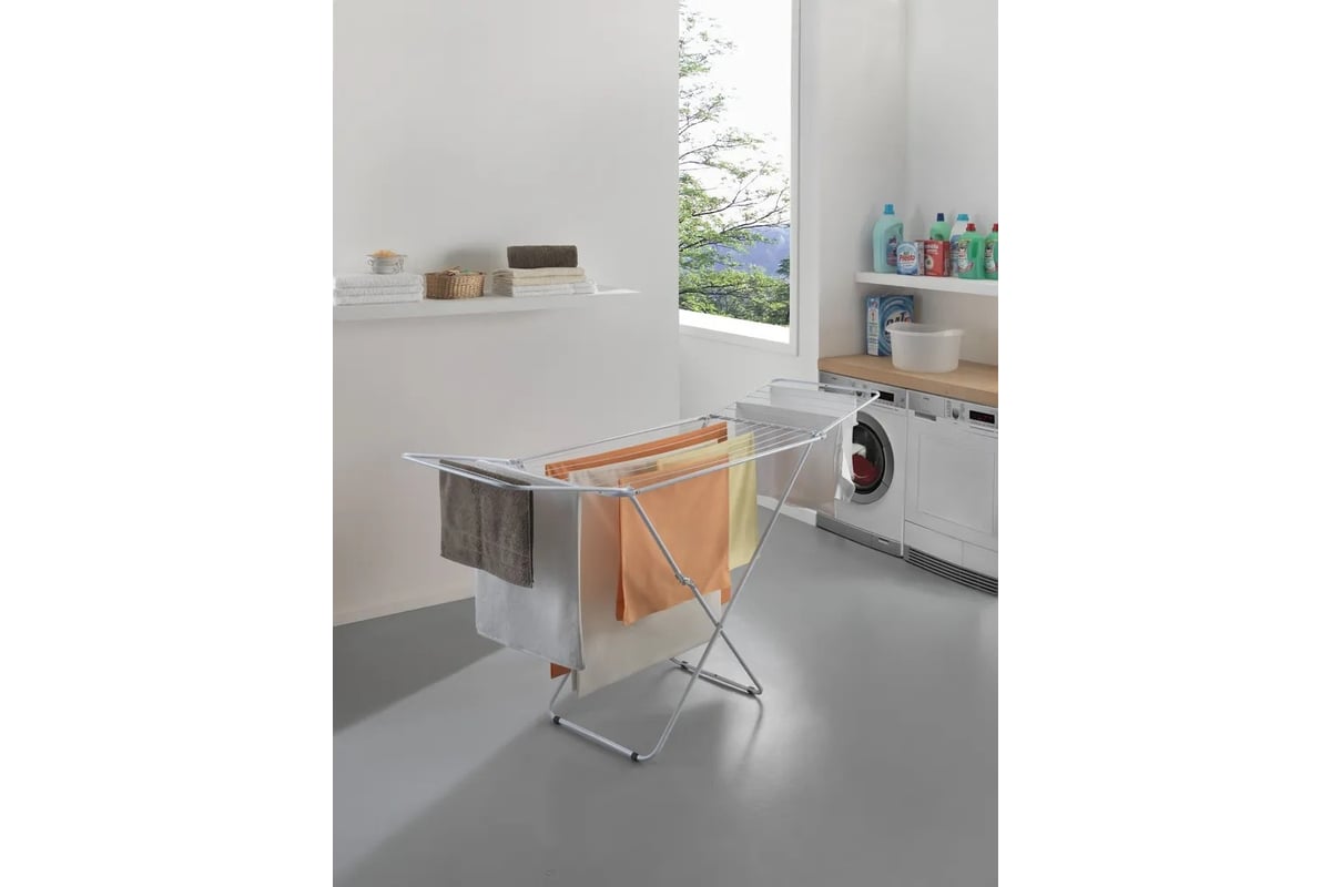 Сушилка для белья Metaltex напольная Vulcano White 180/106x55x100 см 40 ...