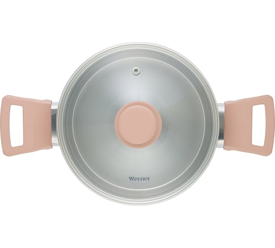 Кастрюля WERNER ELETTO 18x9,5см/2,4л со стеклянной крышкой, с индукционным дном. Материал: нерж. сталь. Толщина стенок: 0,5 мм, толщина дна: 2,9 мм. 51870
