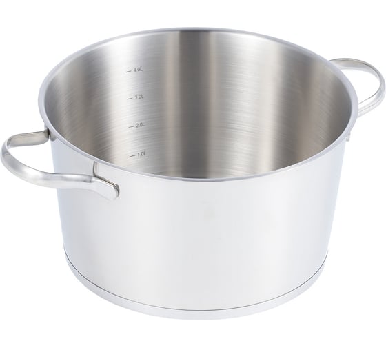 Кастрюля WERNER NICE 24x13,5см/5,4л со стеклянной крышкой, с индукционным капсульным дном. Материал: нерж. сталь 18/8. Толщина: 0,6мм 50314