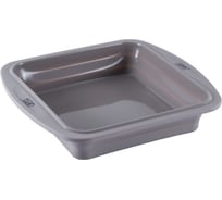 Форма для выпечки GIPFEL ECO квадратная, силиконовая с внутренней металлической опорой 27,5x24x5 см. Материал: силикон. Цвет: бежевый. 2523