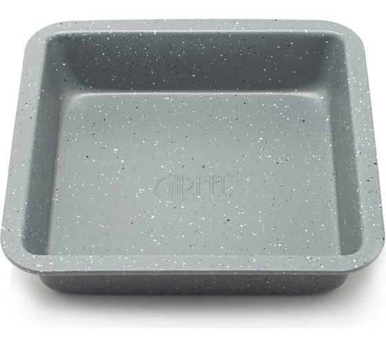 Форма для выпечки GIPFEL MARBLE 22,5x22,5x4,5см квадратная с антипригарным мраморным покрытием. Материал: углеродистая сталь 1874