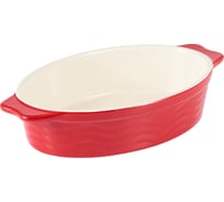 Форма для запекания GIPFEL ROSSO овальная 30x17x6,5см/1400мл. Цвет: красный. Материал: жаропрочная керамика 51072