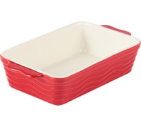 Форма для запекания GIPFEL ROSSO прямоугольная 25x14,5x6см/1000мл. Цвет: красный. Материал: жаропрочная керамика 51074
