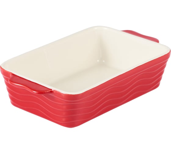 Форма для запекания GIPFEL ROSSO прямоугольная 25x14,5x6см/1000мл. Цвет: красный. Материал: жаропрочная керамика 51074