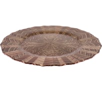 Сервировочная тарелка GIPFEL ASTRID 33 см, стекло, золотой 43216