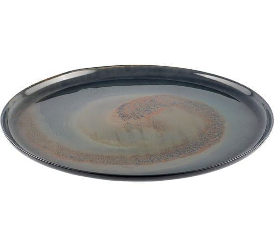 Сервировочная тарелка GIPFEL VORTEX 33 см, стекло, сине-зеленый 43212