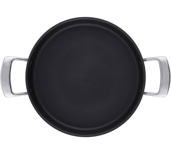 Сотейник GIPFEL PRESTIGE 26x7 см/3.7 л, со стеклянной крышкой, с индукционным капсульным дном и антипригарным покрытием Whitford Excalibur, нержавеющая сталь 18/10, 0.7 мм 52008