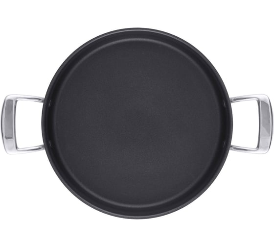 Сотейник GIPFEL PRESTIGE 24x6.5 см/2.9 л, со стеклянной крышкой, с индукционным капсульным дном и антипригарным покрытием Whitford Excalibur, нержавеющая сталь 18/10, 0.7 мм 52007