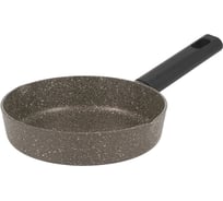 Сковорода WERNER ORGANIC STONE STYLE 20x4,5 см с индукционным дном, с двухслойным антипригарным покрытием Pfluon, бакелитовая ручка с покрытием Soft Touch. Цвет: коричневый. Материал: прессованный алюминий. Толщина стенок и дна: 2,8 мм. 51445