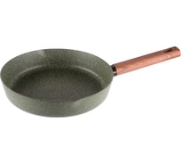 Сковорода WERNER ORGANIC FOREST STYLE 26x5,3 см с индукционным дном, с двухслойным антипригарным покрытием Pfluon, бакелитовая ручка с покрытием Soft Touch. Цвет: зеленый. Материал: прессованный алюминий. Толщина стенок и дна: 2,8 мм. 51455