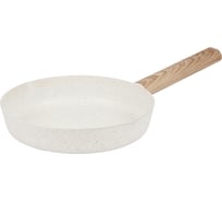 Сковорода WERNER ORGANIC BEIGE 24x5,0 см с индукционным дном, с двухслойным антипригарным покрытием Pfluon, бакелитовая ручка с покрытием Soft Touch. Цвет: бежевый. Материал: прессованный алюминий. Толщина стенок и дна: 2,8 мм. 51439