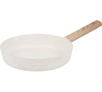 Сковорода WERNER ORGANIC BEIGE 26x5,3 см с индукционным дном, с двухслойным антипригарным покрытием Pfluon, бакелитовая ручка с покрытием Soft Touch. Цвет: бежевый. Материал: прессованный алюминий. Толщина стенок и дна: 2,8 мм. 51440