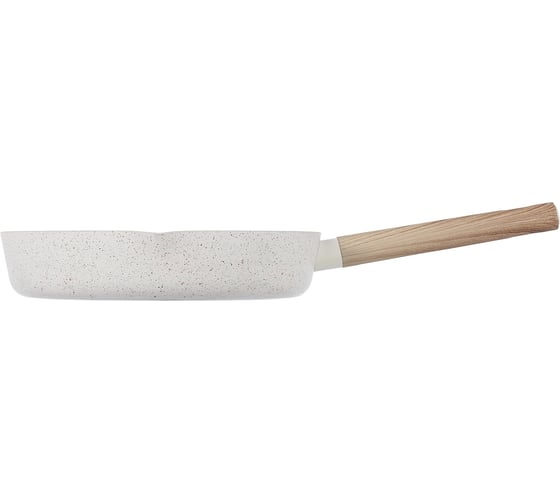 Сковорода WERNER ORGANIC BEIGE 26x5,3 см с индукционным дном, с двухслойным антипригарным покрытием Pfluon, бакелитовая ручка с покрытием Soft Touch. Цвет: бежевый. Материал: прессованный алюминий. Толщина стенок и дна: 2,8 мм. 51440