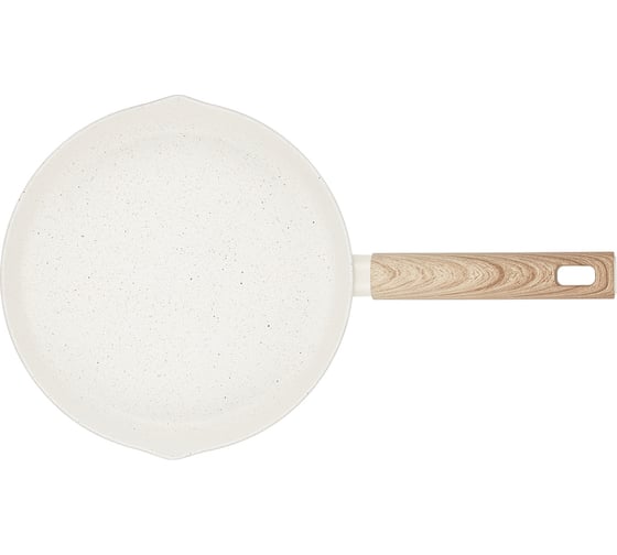 Сковорода WERNER ORGANIC BEIGE 26x5,3 см с индукционным дном, с двухслойным антипригарным покрытием Pfluon, бакелитовая ручка с покрытием Soft Touch. Цвет: бежевый. Материал: прессованный алюминий. Толщина стенок и дна: 2,8 мм. 51440