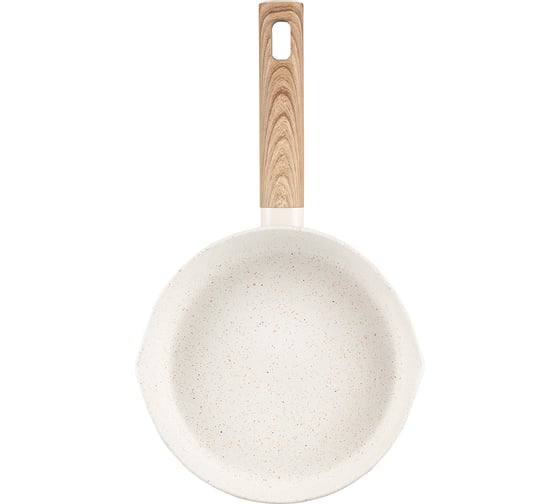 Сковорода WERNER ORGANIC BEIGE 20x4,5 см с индукционным дном, с двухслойным антипригарным покрытием Pfluon, бакелитовая ручка с покрытием Soft Touch. Цвет: бежевый. Материал: прессованный алюминий. Толщина стенок и дна: 2,8 мм. 51438