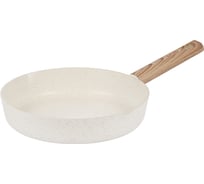 Сковорода WERNER ORGANIC BEIGE 28x5,5 см с индукционным дном, с двухслойным антипригарным покрытием Pfluon, бакелитовая ручка с покрытием Soft Touch. Цвет: бежевый. Материал: прессованный алюминий. Толщина стенок и дна: 2,8 мм. 51441