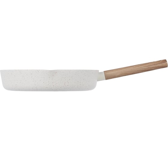 Сковорода WERNER ORGANIC BEIGE 28x5,5 см с индукционным дном, с двухслойным антипригарным покрытием Pfluon, бакелитовая ручка с покрытием Soft Touch. Цвет: бежевый. Материал: прессованный алюминий. Толщина стенок и дна: 2,8 мм. 51441