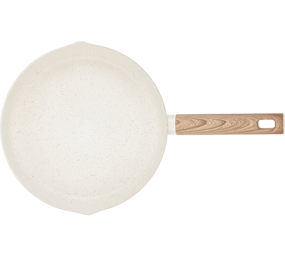 Сковорода WERNER ORGANIC BEIGE 28x5,5 см с индукционным дном, с двухслойным антипригарным покрытием Pfluon, бакелитовая ручка с покрытием Soft Touch. Цвет: бежевый. Материал: прессованный алюминий. Толщина стенок и дна: 2,8 мм. 51441