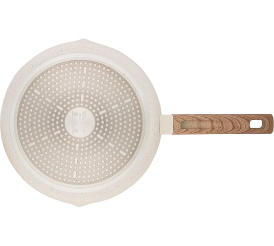Сковорода WERNER ORGANIC BEIGE 28x5,5 см с индукционным дном, с двухслойным антипригарным покрытием Pfluon, бакелитовая ручка с покрытием Soft Touch. Цвет: бежевый. Материал: прессованный алюминий. Толщина стенок и дна: 2,8 мм. 51441