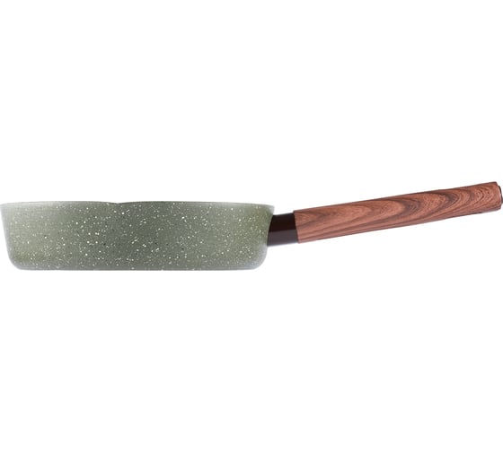 Сковорода WERNER ORGANIC FOREST STYLE 20x4,5 см с индукционным дном, с двухслойным антипригарным покрытием Pfluon, бакелитовая ручка с покрытием Soft Touch. Цвет: зеленый. Материал: прессованный алюминий. Толщина стенок и дна: 2,8 мм. 51454