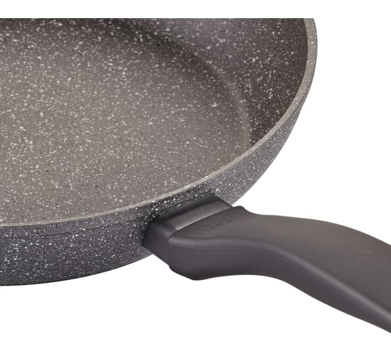Сковорода GIPFEL KATRIN 24x5.5 см, из кованого алюминия, с индукционным дном, с 2-слойным антипригарным покрытием Pfluon Marble, бакелитовая ручка с покрытием Soft-touch, 1.8/3.4 мм 1776