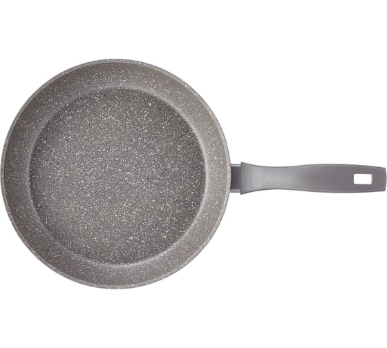 Сковорода GIPFEL KATRIN 28x5.5 см, из кованого алюминия, с индукционным дном, с 2-слойным антипригарным покрытием Pfluon Marble, бакелитовая ручка с покрытием Soft-touch, 1.8/3.4 мм 1778
