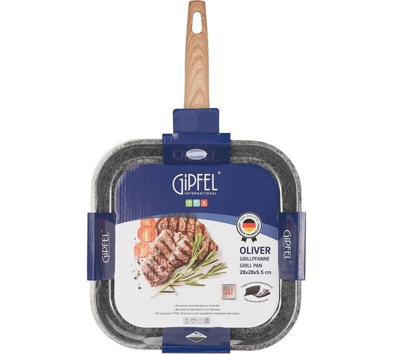 Алюминиевая сковорода-гриль Gipfel Oliver 28 см 0570