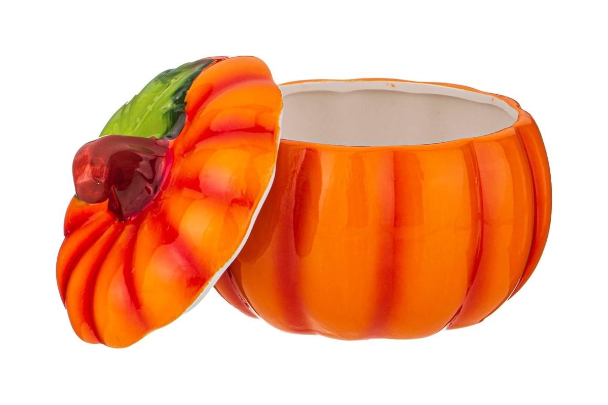 Блюдо для запекания Agness с крышкой тыква 1000 мл 16x16x14.5 см ...