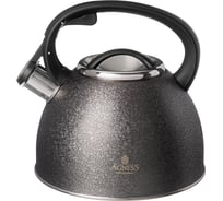 Чайник Agness со свистком 2.5 л, grey, индукционное дно 907-253