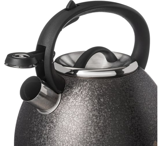 Чайник Agness со свистком 2.5 л, grey, индукционное дно 907-253