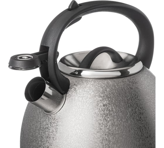 Чайник Agness со свистком 2.5 л, silver, индукционное дно 907-254