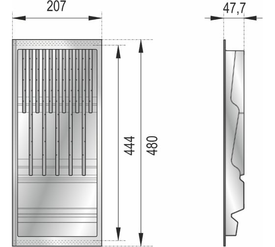 Блок для ножей BOYARD BLOKI 206x480 графит 900000