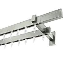 Карниз для штор двухрядный Хай Тек, Кросс, сатин, 340 см арт. Эскар 4213340