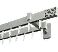 Карниз для штор двухрядный Хай Тек, Твист, сатин, 200 см арт. Эскар 4216200