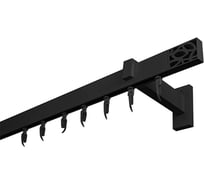 Карниз для штор однорядный Хай Тек, Твист, черный, 200 см арт. Эскар 4117200